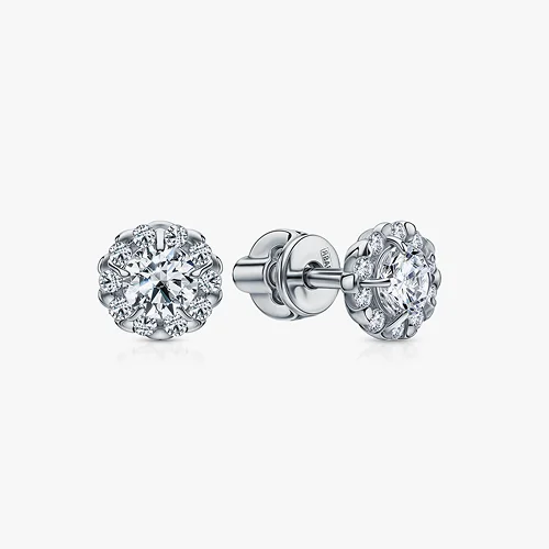 Серьги из серебра с фианитами