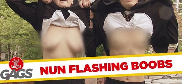 Nuns bare their breasts - Video, Nudity, NSFW, Hidden camera, Drawing, Canada